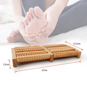

Wooden Foot Roller Wood Care Massage Reflexology Relax Relief Massager Spa Gift Foot Massager Foot Care Tool