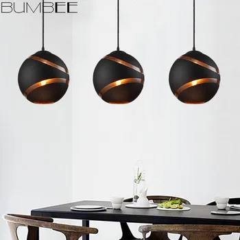 

Postmodern Living Room Spherical Chandelier Cafe Glass Restaurant Lustres LED Bulbs Cord Pendant Metal Knob Switch Modern White