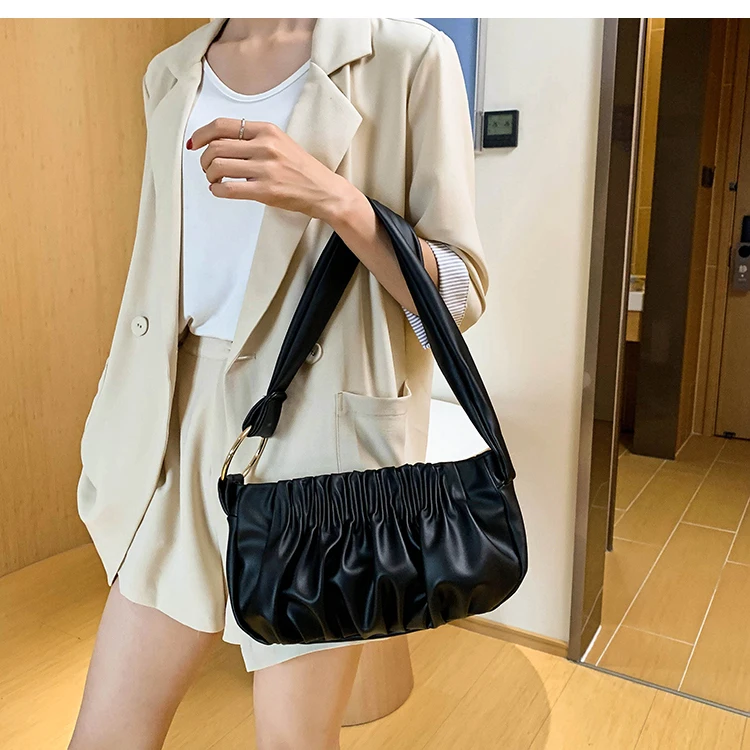 Bolsa de Ombro Bolsa de Embreagem Couro do Plutônio Nuvem Plissada Designer Bolsa Feminina Pequena Tote Moda Pacote Axilas Macio Hobos 10 Bolsas e Malas