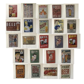 

[Luckyaboy] Best Beer Happy Lounge Man Cave Vintage Metal Retro Tin Sign Bar Cafe Home Pub Decor