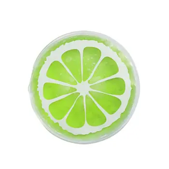 

Summer Portable Mini Physiotherapy PVC Cooler Bag Cute Cartoon Round Shape Bright Colored Fruit Cold Compress Ice Pack Gel
