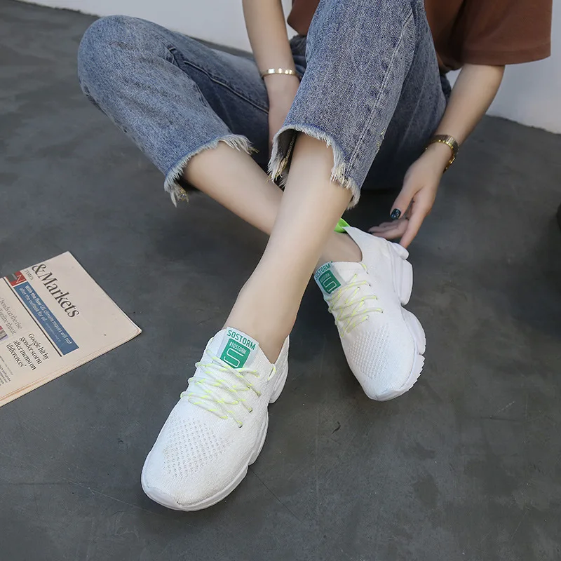 

Athletic Shoes Women's Fashion Summer New Style ui z z Ang Versatile Breathable Casual Running Elasticity Shoes Mesh Comfortable