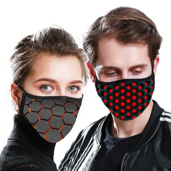 

Patterns Printed 3D Face Mask Adults Mouth Masks Funny Anti-Dust Respirator Washable Reusable Cotton Unisex Mouth Muffle Mask