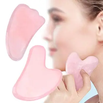 

Natural Stone Rose Quartz Jade Guasha Board Scraper Neck Pressure Sha Body Gua For Face Chinese Therapy Back Tools N0D1