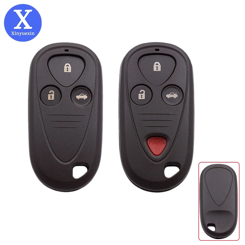 Xinyuexin Remote Car Key Shell Case Fob for Honda Acura TSX TL RL CL MDX RSX NSX Replacement Key Auto Accessories 3 4 Buttons