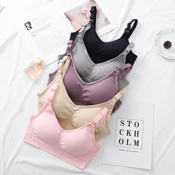 

9008# Wireless Gather Maternity Nursing Bras Lacation Mother Breastfeeding Underwear Postpartum Pregnancy Sleep Feeding Bras