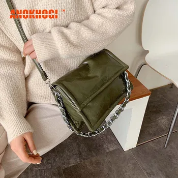 

Retro Soft Leather Women Shoulder Bag Double Strap Fashion Chain Casual Handbag MB647