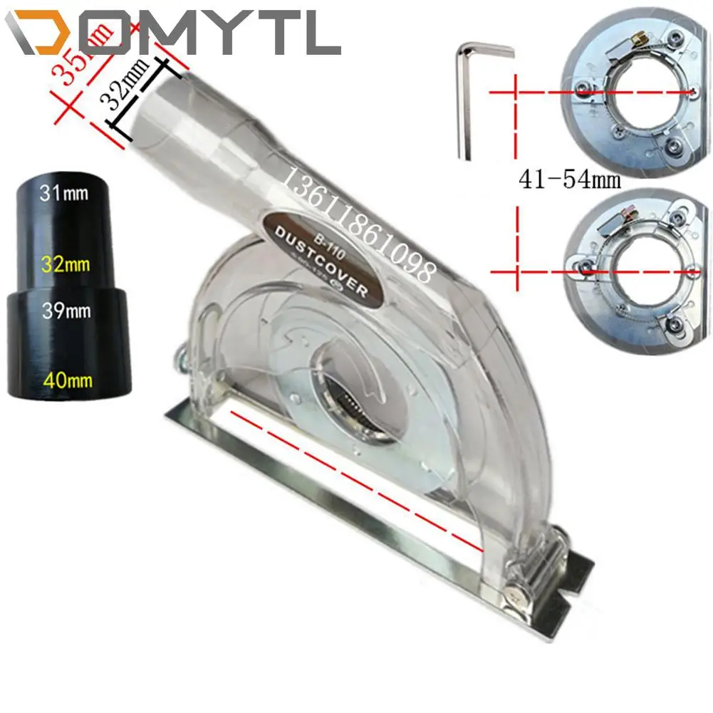 

Dust Shroud Kit Dry Grinding Cover Tools for 110-150 Angle Grinder 5" Inch Cutting Dust-Free Stone Slot