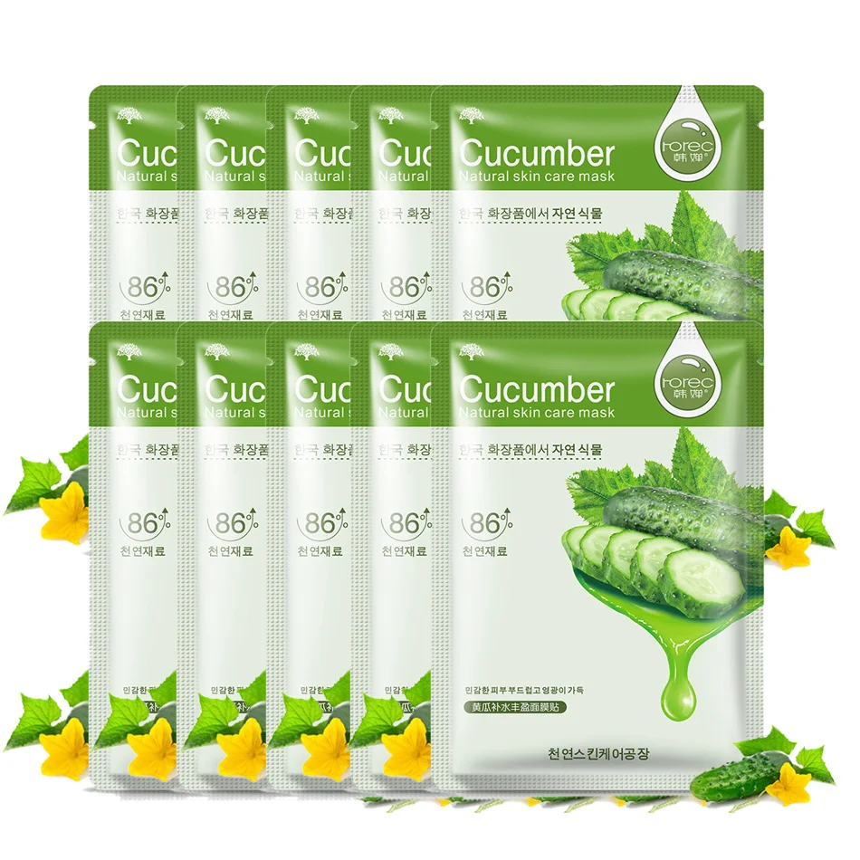 

HanChan 1pcs Cucumber Extract face masks women beauty and health Moisturizing Firming Oil-control Face Mask