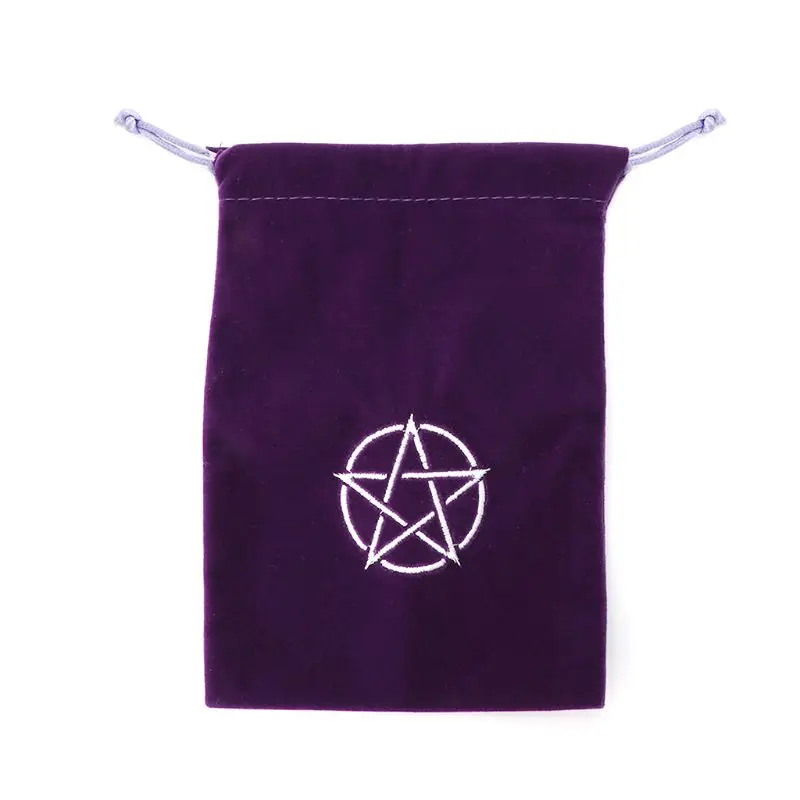

Velvet Pentagram Tarot Storage Bag Board Game Card Embroidery Drawstring Package