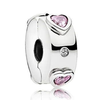 

100% Real 925 Sterling Silver Charms Explosion Of Love Clip Charms Fit Original Bracelet Diy Jewelry