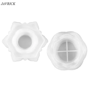 

DIY Storage Box Crystal Epoxy Resin Mold 3D Lotus Candle Holder Silicone Mould