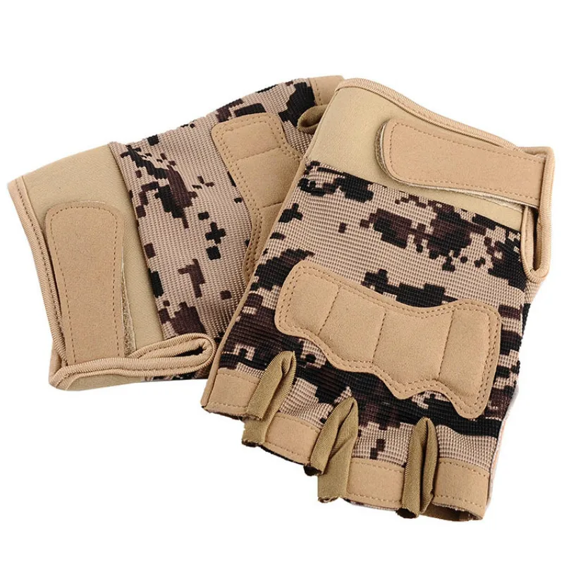 Новые мужские тактические перчатки, военные армейские перчатки для стрельбы без пальцев, противоскользящие перчатки для спорта на открытом воздухе, пейнтбола, страйкбола, велосипедные перчатки