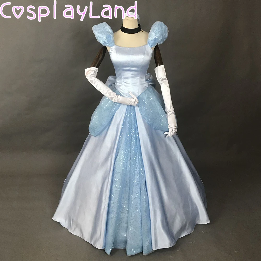 

Princess Dress Cosplay Costume Blue Dress Halloween Costumes Birthday Party Ball Gown Women Fancy Fashion Dress