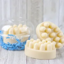 New 4 Cavity 3D Handmade Silicone Soap Molds Massage Therapy Bar Making Mould Tools DIY Oval Shape Soaps Resin Crafts
