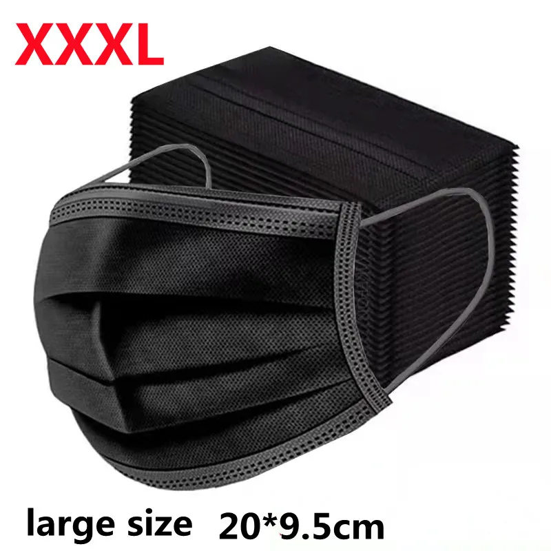 Маска XXL 20*9 5 см черная супер большого размера для лица мужские маски синяя белая
