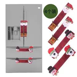 4 шт./компл. модные создать атмосферу Рождества Стиль темы микроволновая печь кулон белье холодильник крышка праздничные вечерние поставки
