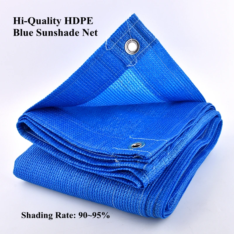 Hi-Quality Blue HDPE Anti-UV Sun Shading Net Outdoor Awning Balcony Sun-Proof Succulent Plant Sunshade Swimming Pool Cover | Дом и сад