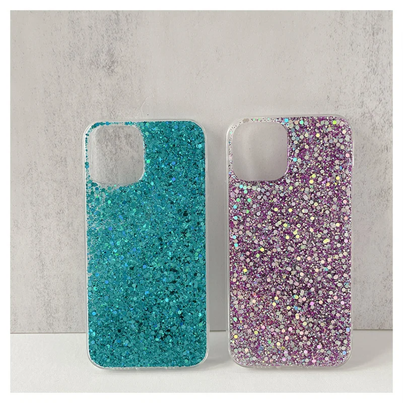 Luxury Glitter Sequin Shining Bling Silicone Soft Phone Case