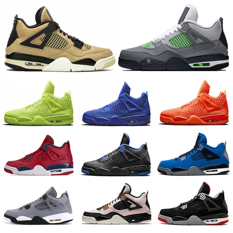 

2019 Men Basketball Shoes Retro 4 Thunder Pure Money Bred Cool Grey Flight Military Blue Designer Trainers Sport Sneakers