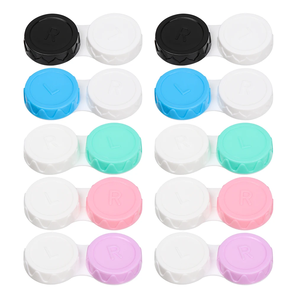 

20 PCS Glasses Cosmetic Contact Lenses Box Contact Lens Case for Eyes travel Kit Holder Container Travel Accessaries Wholesale