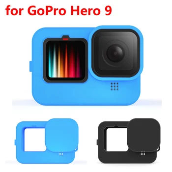 

Silicone Camera Sleeve + Lens Cap Cover for GoPro Hero 9 Protective Frame Case Shell Accessories for GoPro Hero9 Action Camera