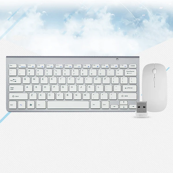 Smooth Body 2.4GHz Wireless Keyboard and Mouse Combo 102 Keys Low-noise for Mac Pc WindowsXP/7/10 Tv B | Компьютеры и офис