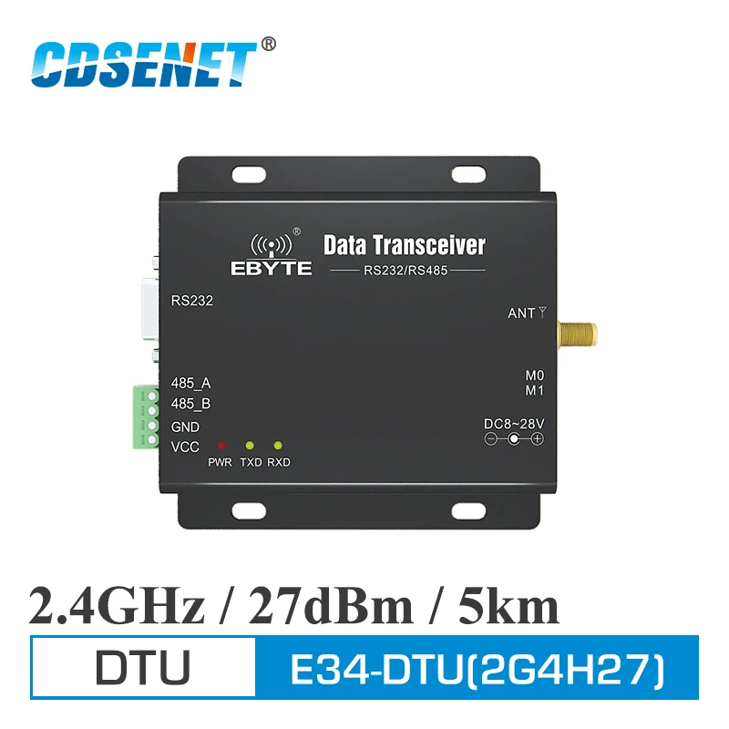 NRF24L01 + 2 4 ГГц 27 дБм диапазон 5 км RS232 RS485 беспроводной модем Lora трансивер для