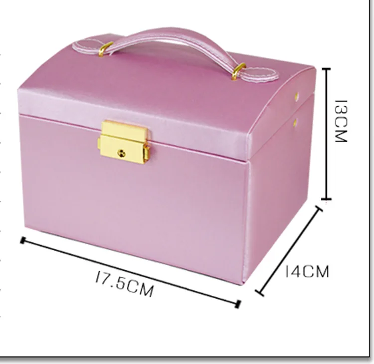 Корейский стиль украшений шкатулка пу коробка для хранения для ювелирных изделий Макияж Дело ювелирные изделия Организатор коробки контейнера подарок для свадьбы дня рождения