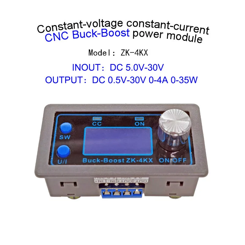 ZK 4KX DC DC Buck Boost Converter CC CV 0.5 30V 4A Power Module
