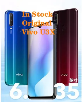 

New Original Vivo U3X 4G LTE Smart Phone 4GB 64GB Snapdragon 665 Android 9.0 6.35" HD 4 Cameras 18W Vooc Fingerprint Face ID