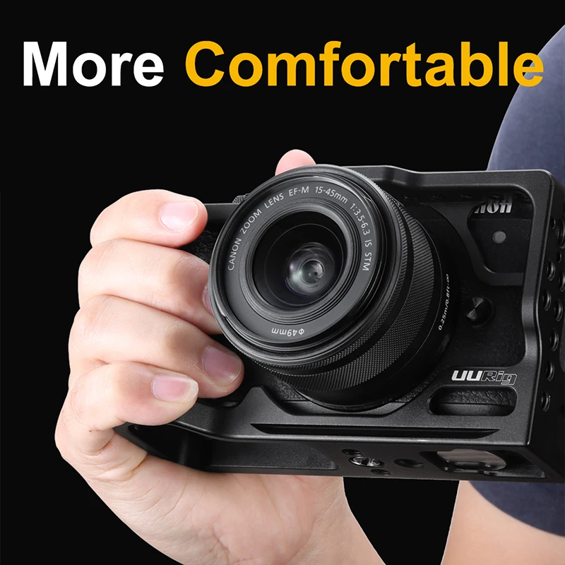 UURig M6 Camera Metal Cage for Canon M6 Mark II Dslr Form-fitting Cage With Integrated Handgrip/Cold Shoe Mount Vlog Rig