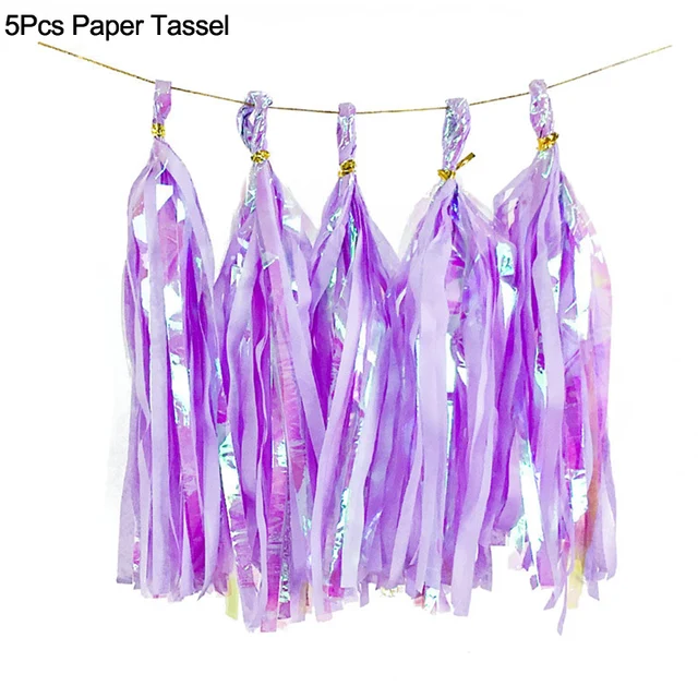 Little Mermaid Party Balloons 32inch Number Foil Balloon Kids Birthday Party Decoration Supplies Baby Shower Decor Helium Globos 5pcs paper tassel