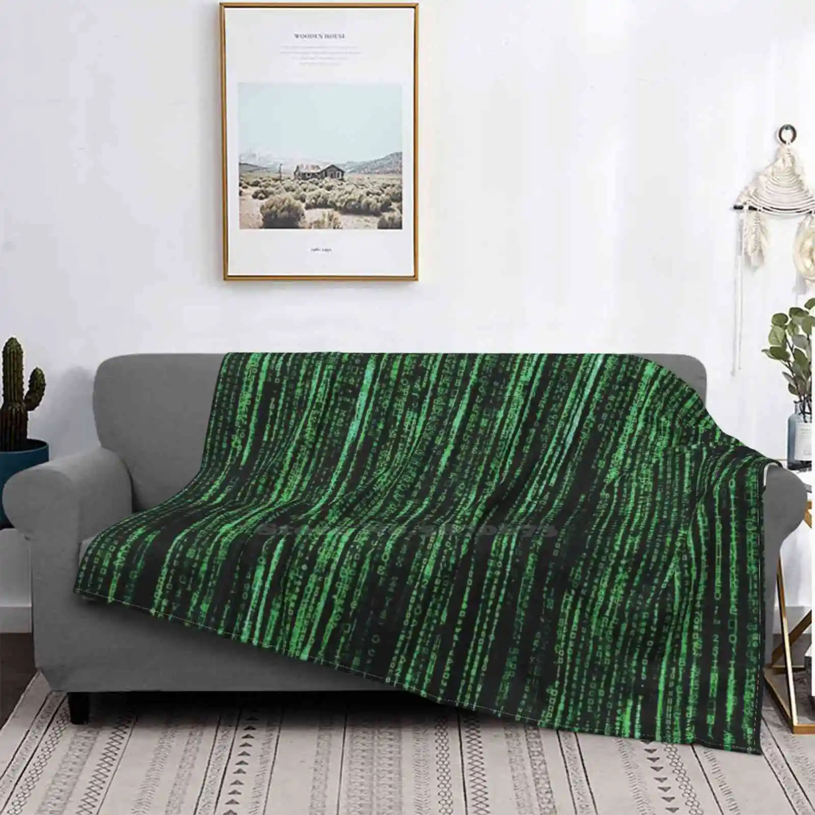 Matrix The Matrix For Home Sofa Bed Camping Car Plane Travel Coperta Portatile Matrix Neo The Matrix Computer Hacker Keanu