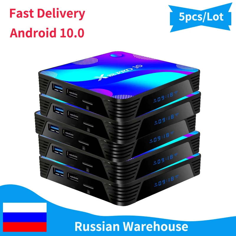 

5pcs X88 Pro 10 Smart Android 10 TV Box RK3318 4GB 64GB 128GB 4K Media Player Youtube BT4.0 2.4G/5GHz WiFi X88Pro 10 Set Top Box