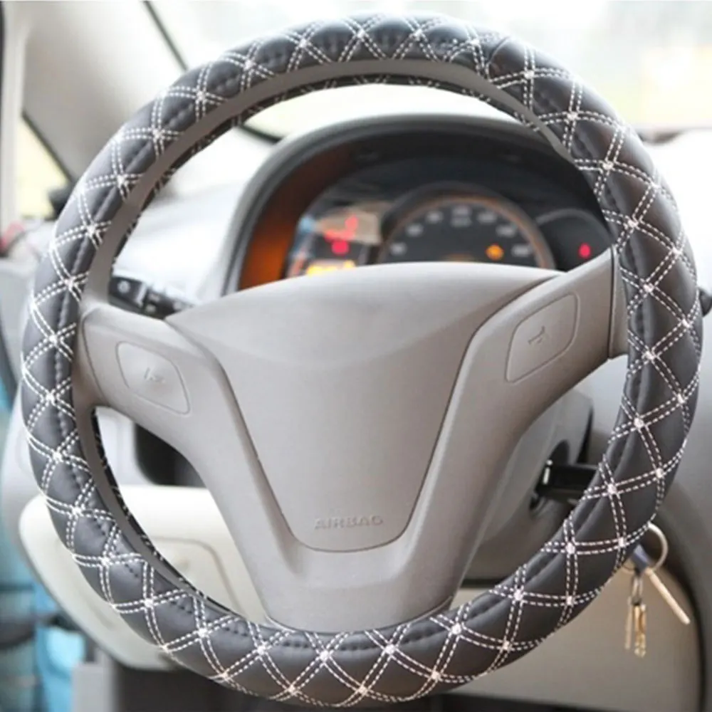 Vehemo универсальные чехлы на руль 1 шт. 38 см водонепроницаемый руль нескользящий чехол Защита рулевого колеса автомобиля обёрточная бумага