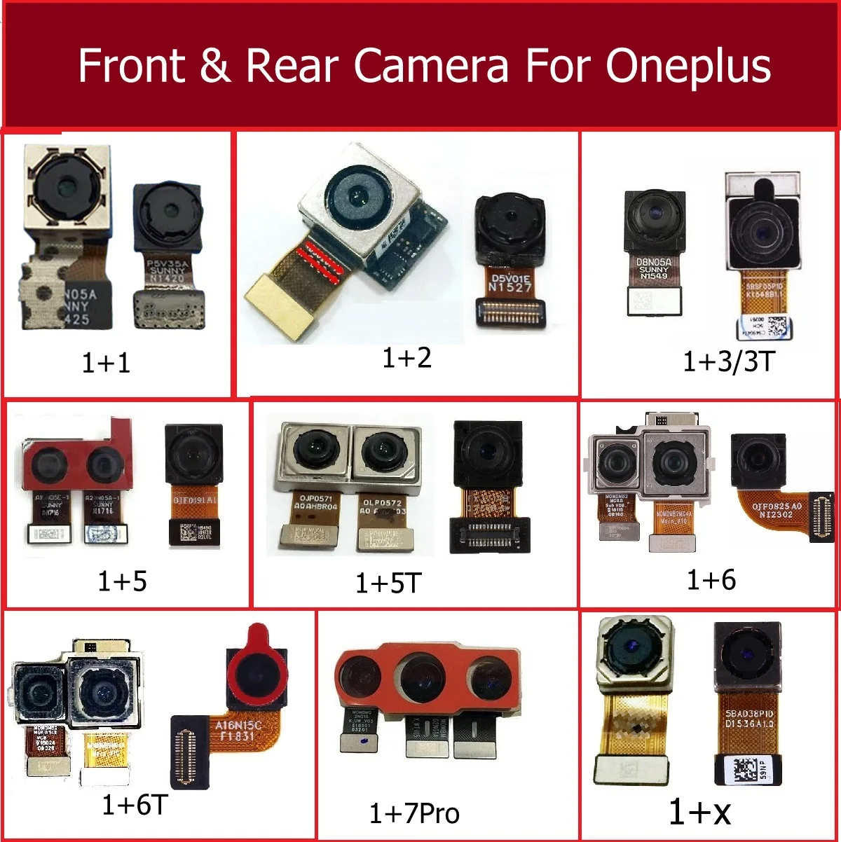 

Main Rear Camera Module Flex Cable For Oneplus 1 2 3 3T 5 5T 6 6T 7 PRO X Big Facing Back Camera Flex Ribbon Replacement Parts