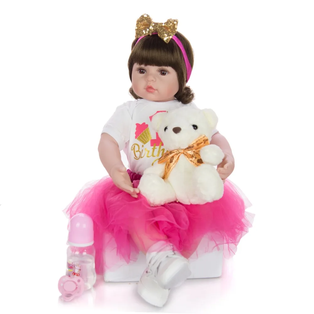 KEIUMI, 24 дюйма, Bebe Reborn, малышка, девочка, кукла, 60 см, мягкий силикон, reborn baby Doll, принцесса, реалистичные детские куклы, игрушки