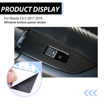 

NOANS Windows Control Panel Button Covers Frame Decorative Stickers Car-styling For Mazda CX-5 CX 5 CX5 2018 2017 Accessories