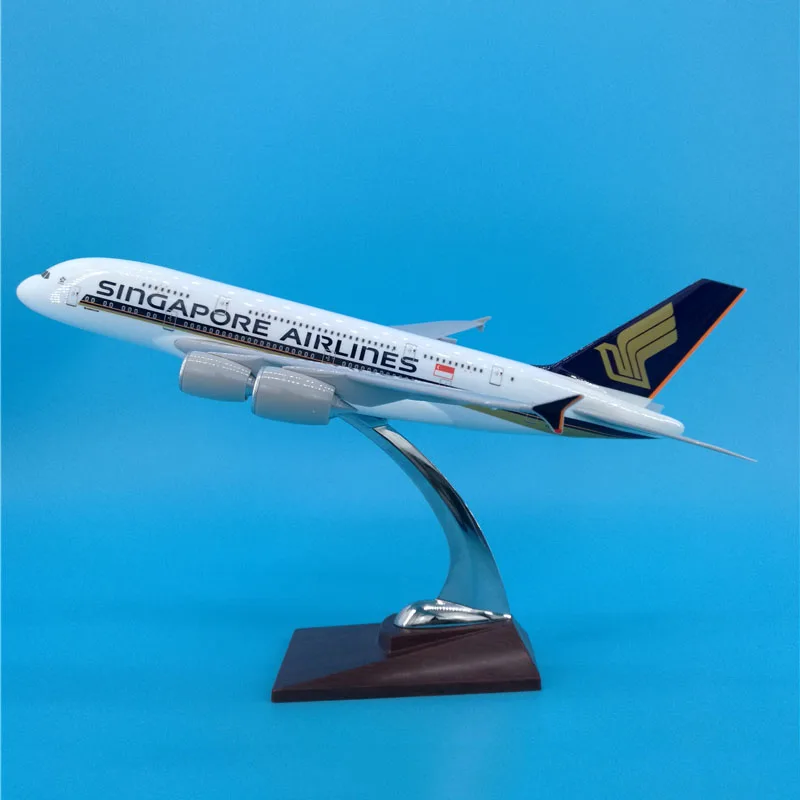 1:200 масштаб 36 см Airbus A380 Сингапур самолеты самолет модель самолета с базой смолы самолет коллекционная игрушка Модель дисплея