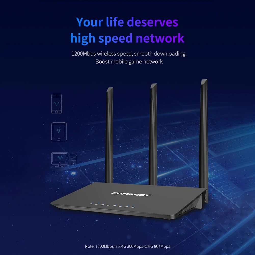 best wifi router for long range WR619AC WiFi 1200Mbps 2.4 + 5.8GHz Không Dây Kép Bộ Khuếch Đại Tín Hiệu Phạm Vi Mở Rộng Với 3 Ăng Ten Gắn Ngoài 4g wifi router