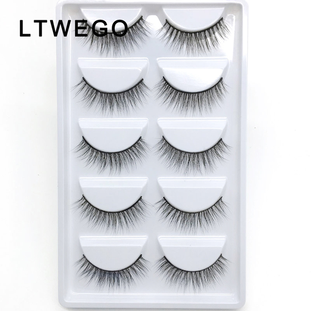 NEW 5Pairs 3D Faux Mink Eyelashes Natural Thick Long False Eyelash Dramatic Fake Lashes Makeup Extension Eyelashes Cilio