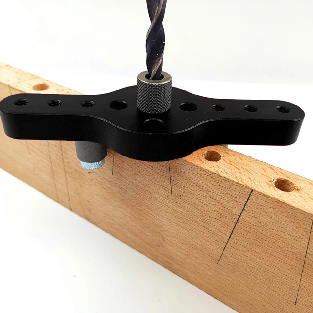 

Woodworking Dowel Drilling Jig 6/8/10mm Drill Guide Wood Joints Hole Locator Center Hole Vertical Drilling Hole Jig Adjustable