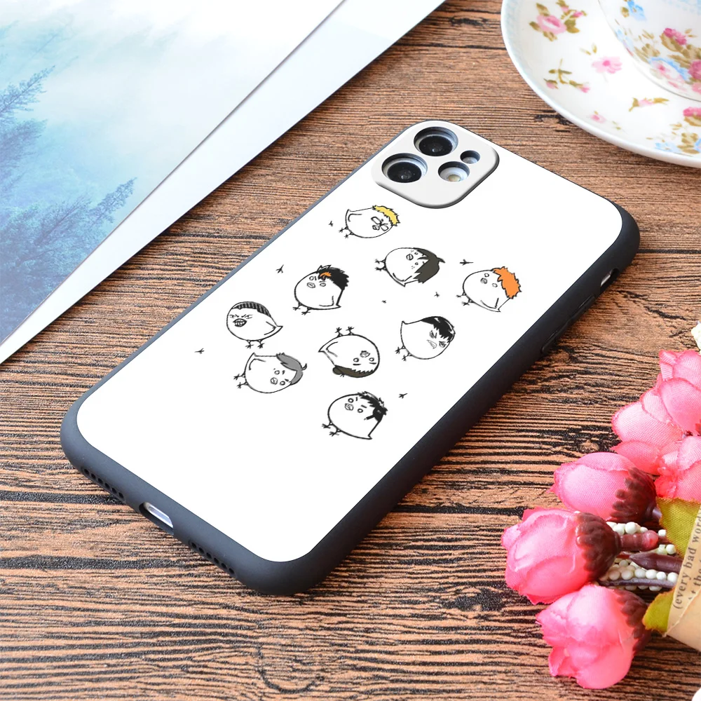 

For iPhone Karasuno Crows Print Soft Matt Apple iPhone Case