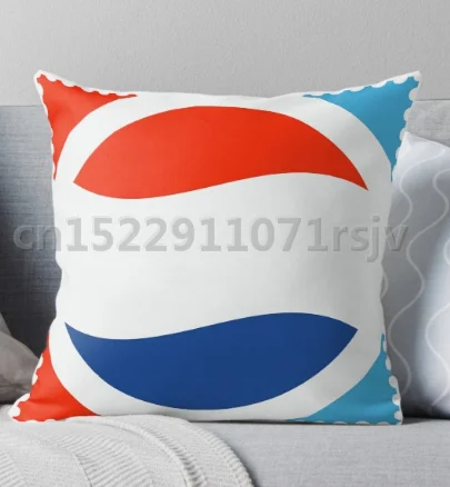 photo color Чехол для подушки с логотипом Пепси, Хлопковый чехол для подушки 45X45 см, 55X55 см(двусторонний - Цвет: photo color