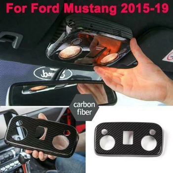 

Accessories Car Roof Reading Lamp Light Cover Trim Carbon Fiber For Ford Mustang 2015-2019 Waterproof And Wear-resistant