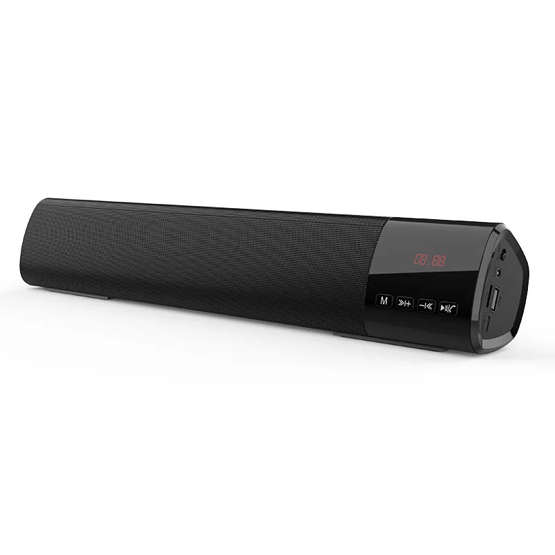 

Portable Outdoor Bluetooth Speaker Metal Super Bass Wireless Soundbar Loudspeaker 10W 3D Stereo Music Surround with TFCard