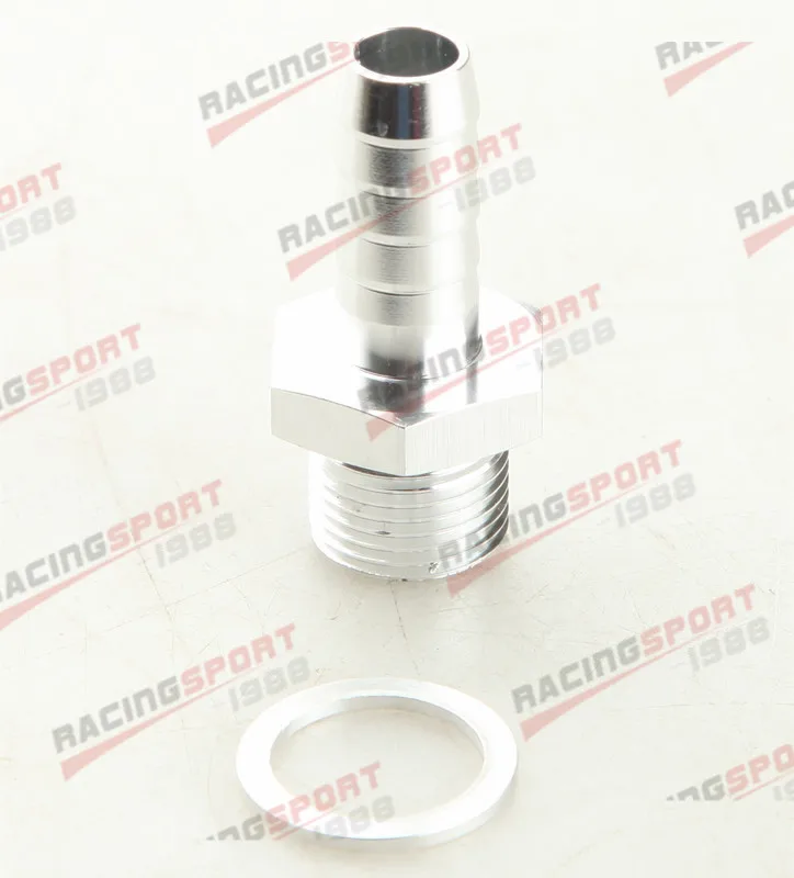 Для Bosch 044 топливный насос на входе M18 X 1,5 до 3/"(19 мм) Барб адаптер Алюминий черный/синий/серебристый - Цвет: SLIVER
