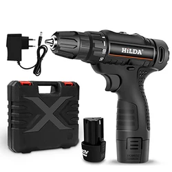 Chave de fenda elétrica de lítio furadeira elétrica do agregado familiar 12v sem fio impacto mão broca recarregável chave de fenda elétrica broca