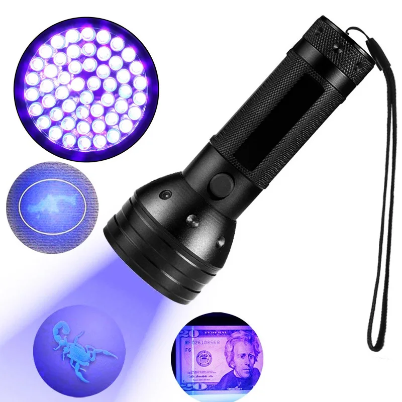 T20 дропшиппинг 51LED УФ фонарик 395nm Ультрафиолетовый детектор Безопасный Черный Свет Мочи домашних животных пятна мочи ручной фонарик скорпион